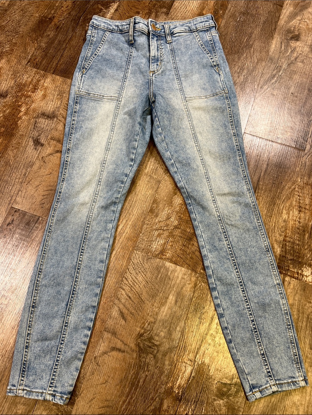Universal Thread Men's Light Blue Skinny Paneled Jeans